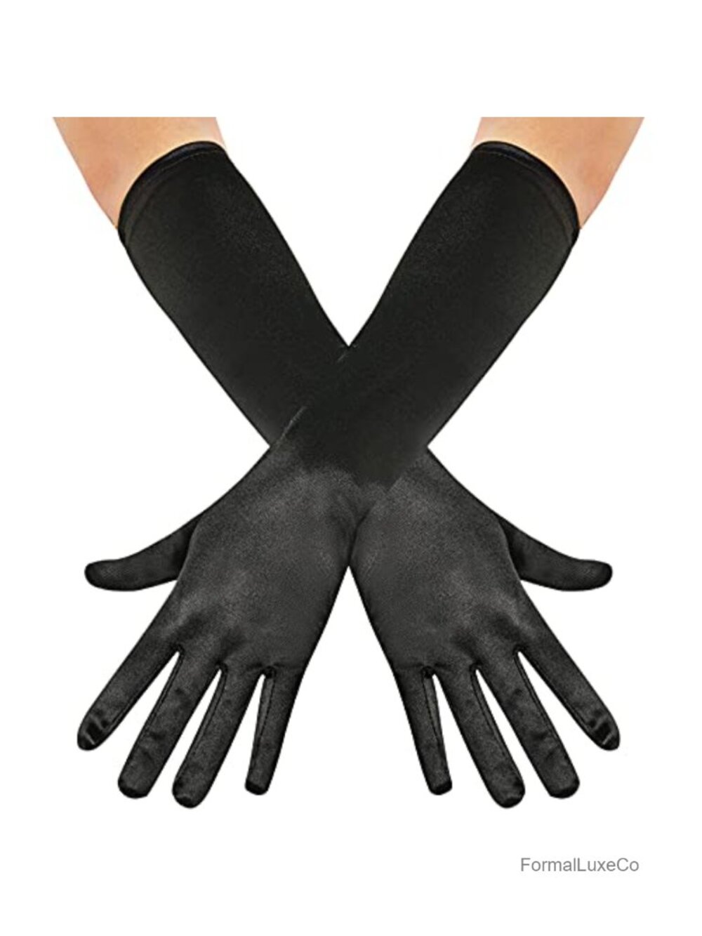 Long Opera Party 20s Satin Gloves Stretchy Elbow Length Wedding Classic